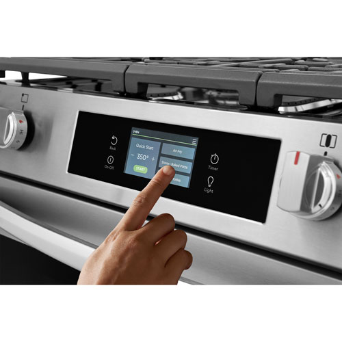 Frigidaire Gallery 30" 6.0 Cu. Ft. 5-Burner Gas Air Fry Range with Stone-Baked Pizza - Stainless