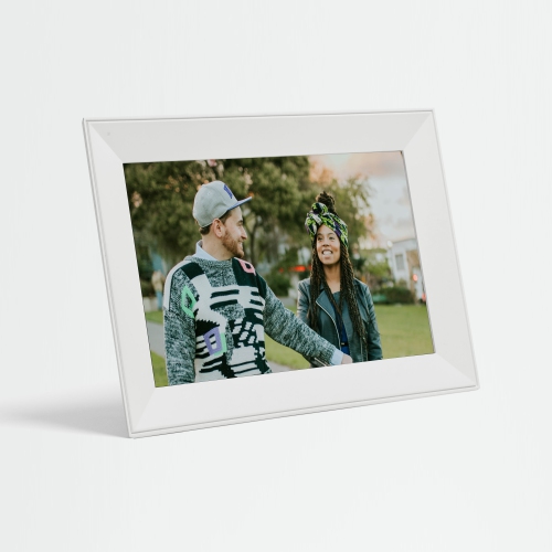 Cadre photo numérique Wi-Fi de 10,1&nbsp;po d'Aura - Craie rose