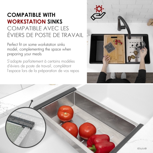 15 3/8 Stainless Steel Workstation Colander