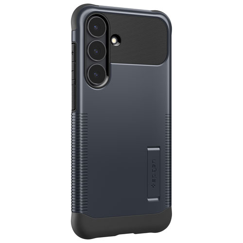 Étui rigide ajusté Slim Armor MagFit de Spigen pour Galaxy S25 FE - Ardoise métallique