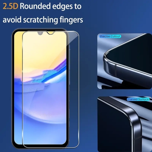 Verre trempé pour Galaxy A12 de Samsung; Film HD 9H antirayure; Compatible avec les étuis, sans bulles, protecteur d'écran haptique précis pour écran
