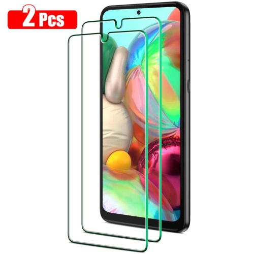 Verre trempé pour Galaxy A71 de Samsung Protecteur d'écran HD 9H antirayure, sans bulles, protecteur d'écran tactile précis [paquet de 2]