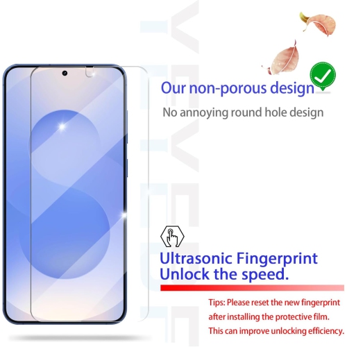 Tempered Glass for Samsung Galaxy S25 Screen HD Film 9H Anti-Scratch-Case Friendly, Bubble Free, Haptic Touch Accurate Screen Protector [2-Pack]