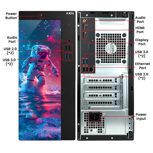 AXOII Custom RGB Desktop - Intel Core i5, 16GB Memory, 512GB SSD, Win 11 Pro + 27" Monitor by AXOII - Refurbished condition - Image 3