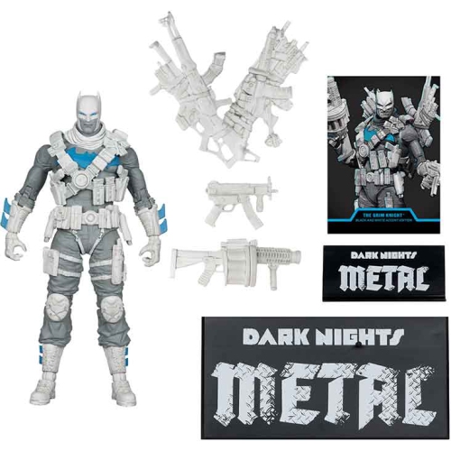 DC Multiverse Dark Nights Metal 7 Inch Action Figure Exclusive - The Grim Knight Black & White Gold Label