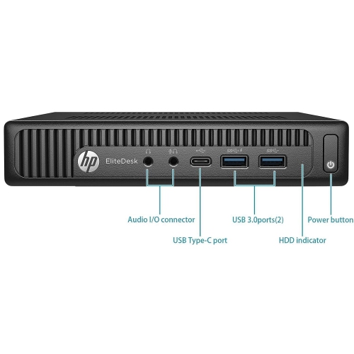 HP EliteDesk 800 G2 Mini / i7-6700T 2.50GHz / 16GB RAM / 256GB SSD / Windows 11 Pro / WiFi - Business Desktop PC Computer - Refurbished