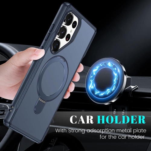 Étui magnétique pour téléphone XCRS Vivid avec béquille rotative invisible, étui MagSafe pour Samsung Galaxy S25 Ultra