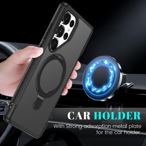 Étui magnétique pour téléphone XCRS Vivid avec béquille rotative invisible, étui MagSafe pour Samsung Galaxy S25 Ultra