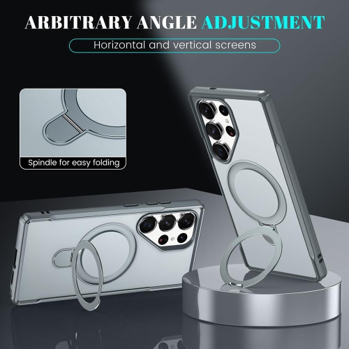 Étui magnétique pour téléphone XCRS Vivid avec béquille rotative invisible, étui MagSafe pour Samsung Galaxy S25 Ultra