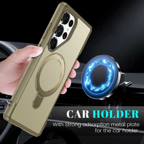 Étui magnétique pour téléphone XCRS Vivid avec béquille rotative invisible, étui MagSafe pour Samsung Galaxy S25 Ultra