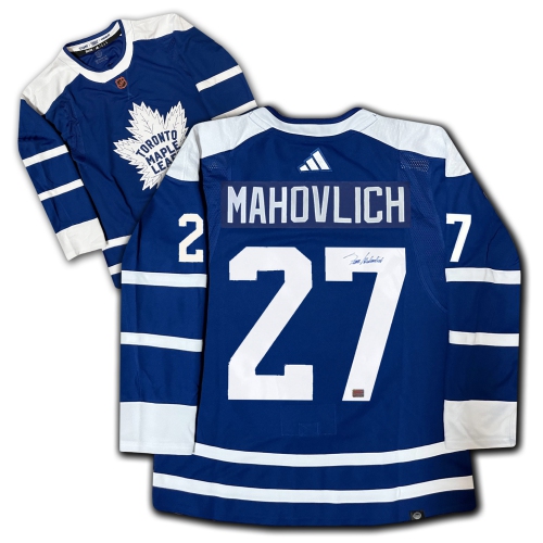 AUTOGRAPH AUTHENTIC  Frank Mahovlich Signed Maple Leafs Reverse Retro Jersey In Multicolor