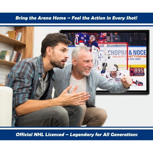 Auston Matthews Slapshot Framed Canvas - Toronto Maple Leafs