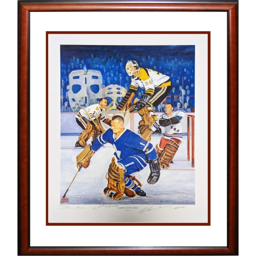 AUTOGRAPH AUTHENTIC  Framed Signed Litho: Bower, Cheevers, Hall, Worsely Ltd Ed