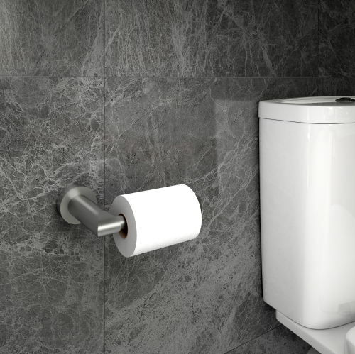 Ancona Moderna Series Stainless Steel 4-Piece Bathroom Accessory Kit in Brushed Finish