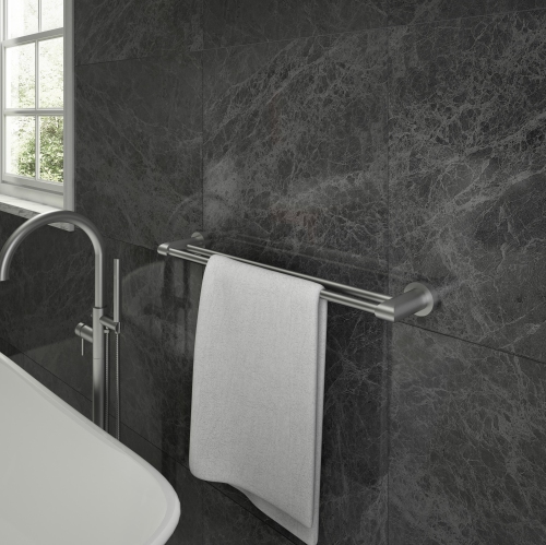 Ancona Moderna Series Stainless Steel 4-Piece Bathroom Accessory Kit in Brushed Finish