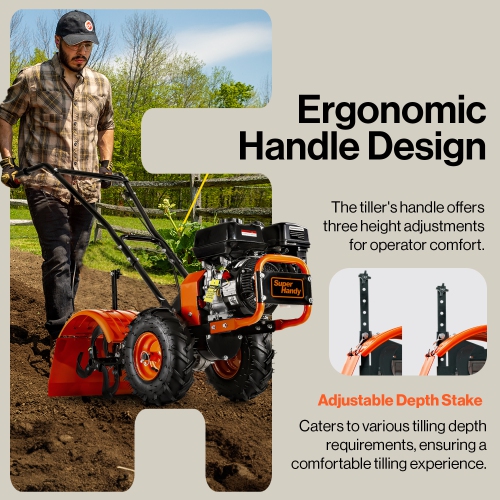 SuperHandy Tiller Cultivator – 7HP 209cc Engine
