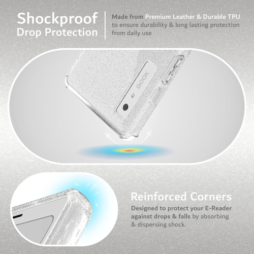 TUDIA SKN for Onyx Boox Palma 2 Case - Clear Glitter