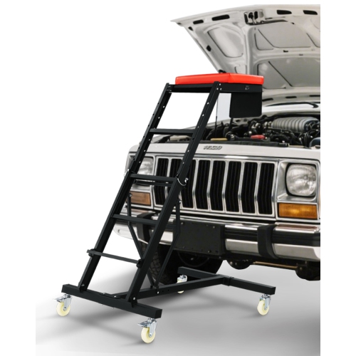 VEVOR  Automotive Top Creeper, \w Adjustable Height 49.6" to 75.6", 400 Lbs Capacity High Creeper, 4 Swivel Caster Wheels, Heavy Duty Creeper For