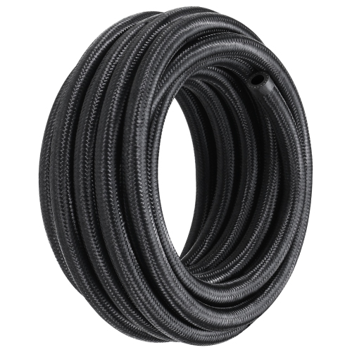 VEVOR 20 FT 8AN Fuel Line Kit, Fuel Hose Kit, 0.43" Nylon Stainless Steel Braided Fuel Line Oil/Gas/Diesel Hose End Fitting Kit, with 12 PCS Swivel