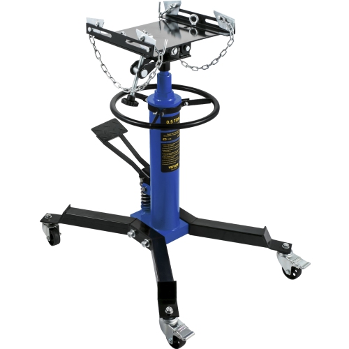 VEVOR 1/2Ton Capacity Transmission Jack,Hydraulic Telescopic Transmission Jack, 2-Stage Floor Jack Stand with Foot Pedal, 360° Swivel Wheel, Garage/