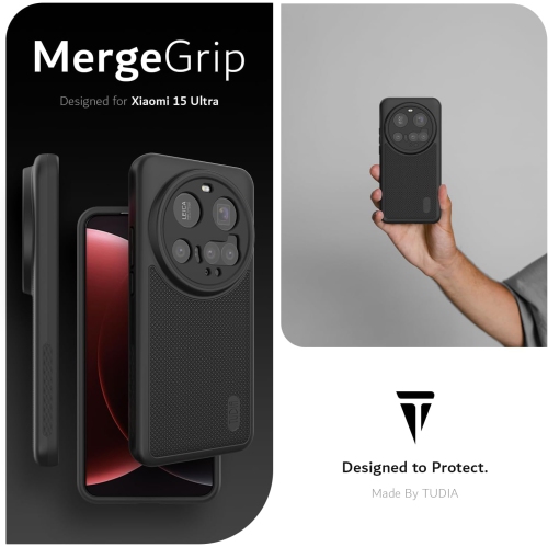 TUDIA Xiaomi 15 Ultra 5G Case 2025 MergeGrip - Matte Black