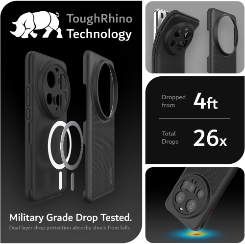 TUDIA Xiaomi 15 Ultra 5G Case 2025 MagSafe Compatible MergeGrip - Matte Black