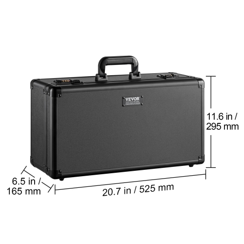 VEVOR 5 Slots Graded Card Storage Box,Graded Sports Cards Holder Carrying Case with Coded Lock Foam Dividers, for 162 PSA Graded Cards 115 BGS Cards