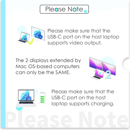 Laptop Docking Station, WAVLINK 10G USB C Hub with Dual HDMI, 100W PD in, 10Gbps USB-A/C 3.2, 5Gbps USB-A, USB2.0, Gigabit Ethernet for