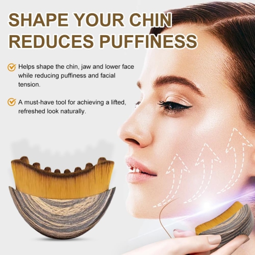Lymphatic Contour Face Brush,Dry Brushing Face Brush,Lymphatic Drainage Massager for Face,Chin & Jawline Sculpting,Ergonomic Design Fit Skin and