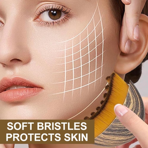 Lymphatic Contour Face Brush,Dry Brushing Face Brush,Lymphatic Drainage Massager for Face,Chin & Jawline Sculpting,Ergonomic Design Fit Skin and