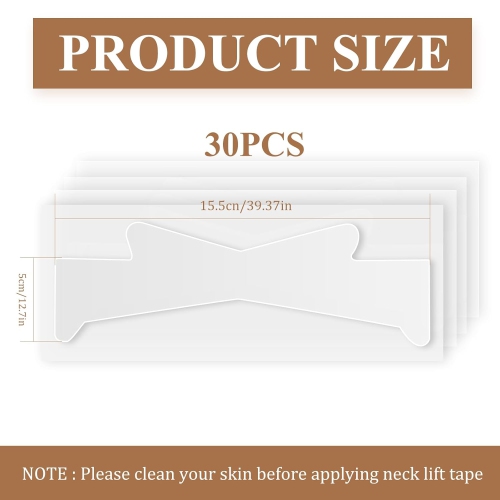 30PCS Ruban de levage invisible pour le cou, rubans de cou invisibles Bande élastique de serrage pour la peau affaissée afin d'améliorer les lignes