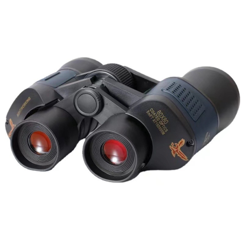 80X80 High-power HD Low-light Night Vision Infrared Telescope Outdoor Binoculars Portable Extra-large Eyepiece Bird Watching Sports Hunting - Blue No