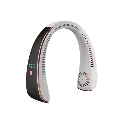 THE WAY  2025 New USB Neck Fan, Sports Outdoor Mini Rechargeable Fan Mini Neck Fan, Voice Intelligent Neck Fan - In Gold