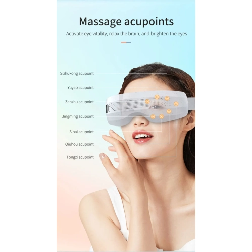 Visual eye protector, hot compress eye massager, rhythmic eye mask eye massager-221B [vibration + hot compress + music + Bluetooth + broadcast +