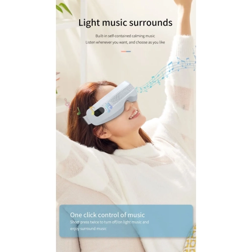 Visual eye protector, hot compress eye massager, rhythmic eye mask eye massager-221B [vibration + hot compress + music + Bluetooth + broadcast +