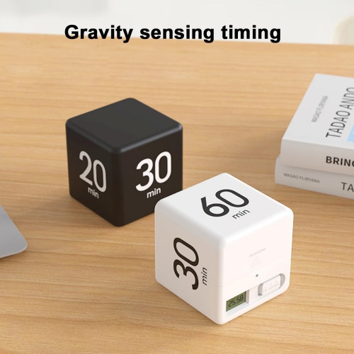New Rubik's Cube Timer, Cooking Countdown, Reminder Mini Kitchen Alarm Clock Time Management Timer - White