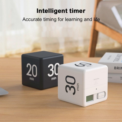 New Rubik's Cube Timer, Cooking Countdown, Reminder Mini Kitchen Alarm Clock Time Management Timer - White