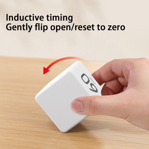 New Rubik's Cube Timer, Cooking Countdown, Reminder Mini Kitchen Alarm Clock Time Management Timer - White