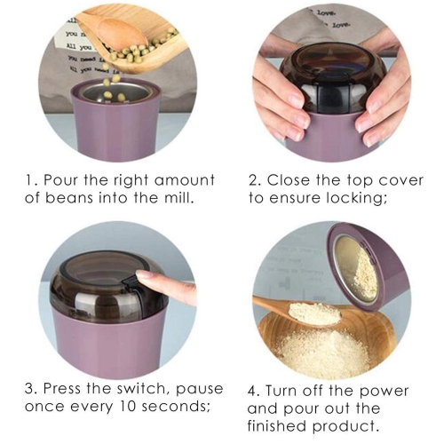 Broyeur à grains, petit moulin à grains chinois à usage domestique, moulin à café électrique pour haricots, poivrons, épices, herbes