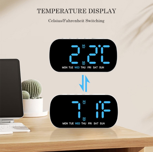 Hot-selling electronic clock, simple multi-function alarm clock, LED digital clock with date, two sets of alarm clocks, with temperature, date,