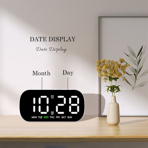 Hot-selling electronic clock, simple multi-function alarm clock, LED digital clock with date, two sets of alarm clocks, with temperature, date,