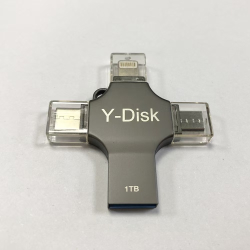 Clé USB de grande capacité 4-en-1 Téléphone mobile mobile mobile USB Clé USB Port Type-c/USB Téléphone portable ordinateur clé USB double usage Clé