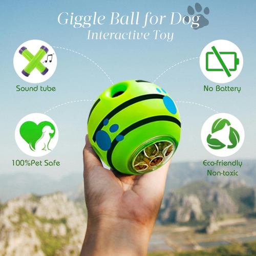 Dog Sniffing Ball - Food Leaking Toy Automatic Rotating Interactive Training Ball Suitable for Medium and Large Dogs Such as Golden Retriever/Border