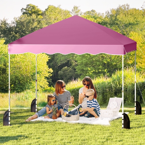 Gymax 10 X 10 FT Pop up Canopy Tent Portable Foldable Patio Shelter w/ Wheeled Bag