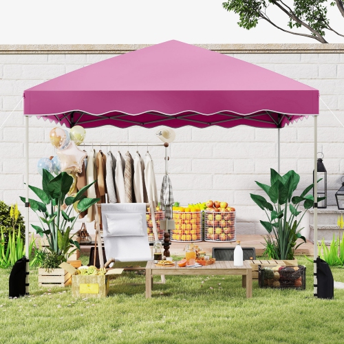 Gymax 10 X 10 FT Pop up Canopy Tent Portable Foldable Patio Shelter w/ Wheeled Bag