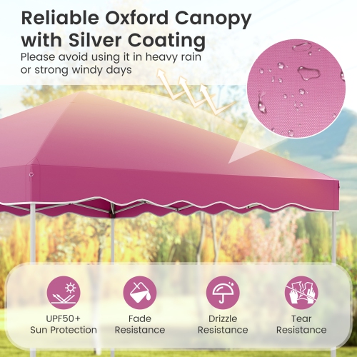 Gymax 10 X 10 FT Pop up Canopy Tent Portable Foldable Patio Shelter w/ Wheeled Bag