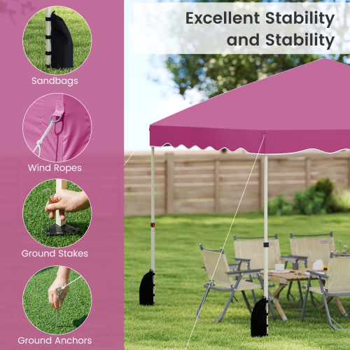 Gymax 10 X 10 FT Pop up Canopy Tent Portable Foldable Patio Shelter w/ Wheeled Bag