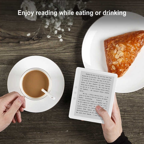 Livre électronique WI-FI 6 pouces Écran quadruple coeur HD Lecteur électronique 32&nbsp;Go Support téléchargement APPLICATION, écran tactile HD blanc
