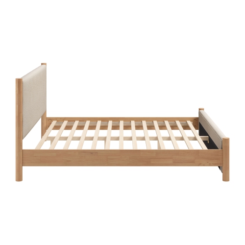 Hadi King Bed Beige & Natural