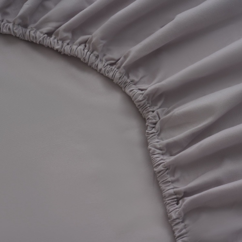 Ocean Fine Bedding Sheet Set; Twin, 300 TC, Soft, Breathable and Eco-Conscious, Silver